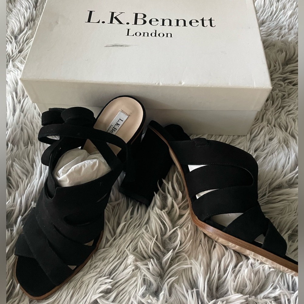 LK Bennett Black Strappy Heels